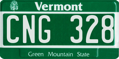 VT license plate CNG328