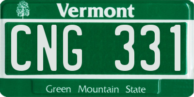 VT license plate CNG331