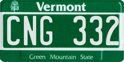 VT license plate CNG332