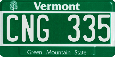 VT license plate CNG335
