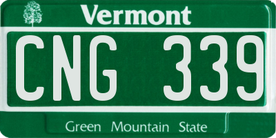 VT license plate CNG339