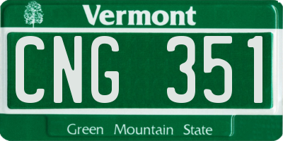 VT license plate CNG351