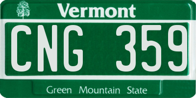 VT license plate CNG359