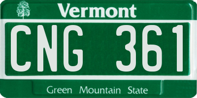 VT license plate CNG361