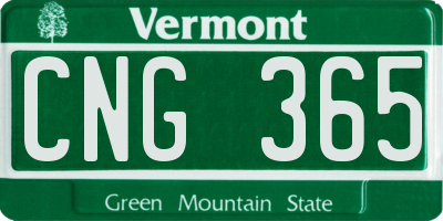 VT license plate CNG365