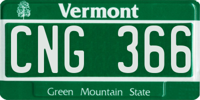 VT license plate CNG366