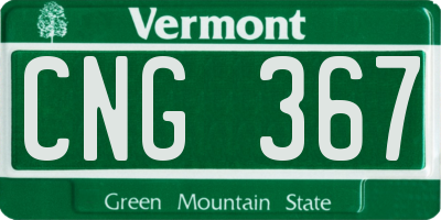 VT license plate CNG367