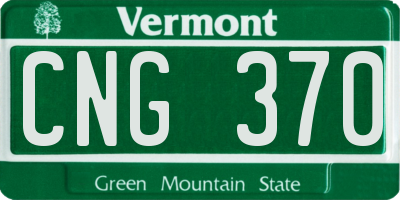 VT license plate CNG370