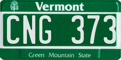 VT license plate CNG373