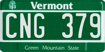VT license plate CNG379