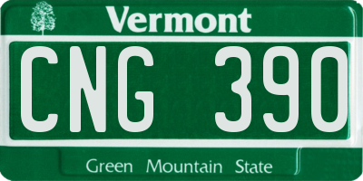 VT license plate CNG390