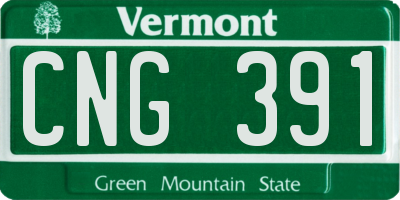 VT license plate CNG391