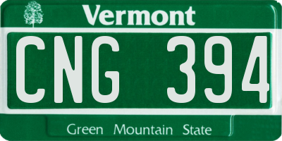 VT license plate CNG394