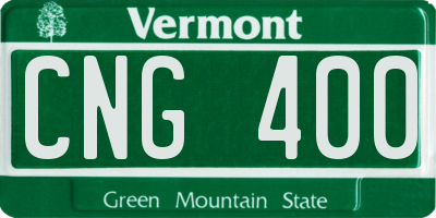 VT license plate CNG400