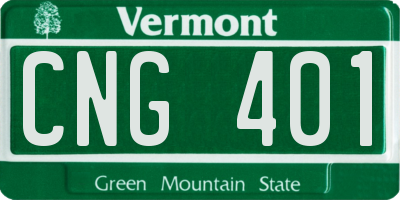 VT license plate CNG401