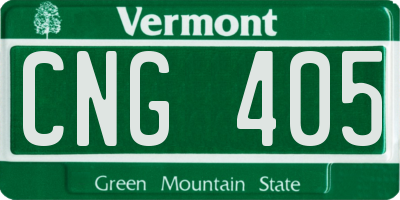 VT license plate CNG405