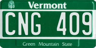 VT license plate CNG409