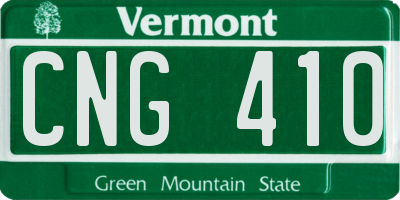 VT license plate CNG410