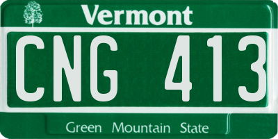 VT license plate CNG413