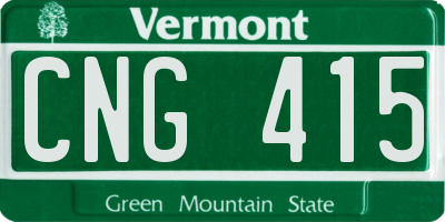 VT license plate CNG415