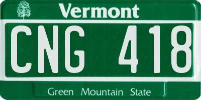 VT license plate CNG418