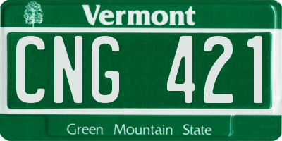 VT license plate CNG421