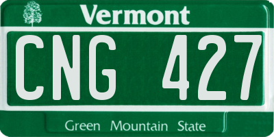 VT license plate CNG427