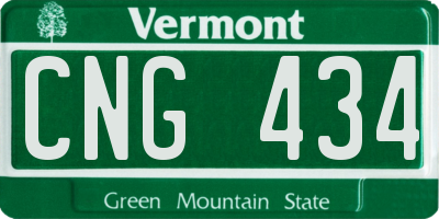 VT license plate CNG434