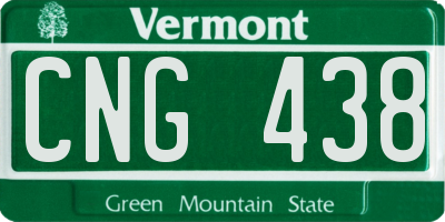VT license plate CNG438