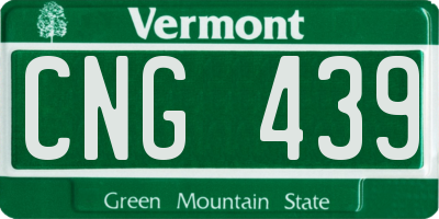 VT license plate CNG439