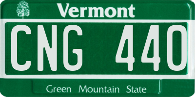 VT license plate CNG440