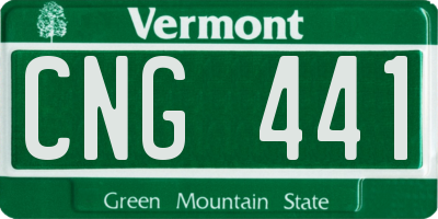 VT license plate CNG441
