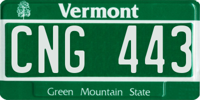VT license plate CNG443