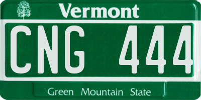 VT license plate CNG444