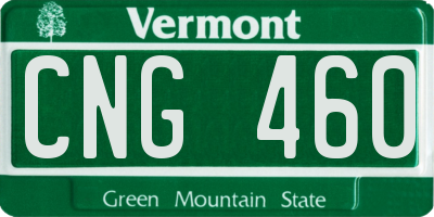 VT license plate CNG460