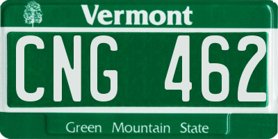 VT license plate CNG462