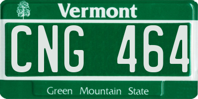 VT license plate CNG464