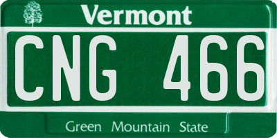 VT license plate CNG466