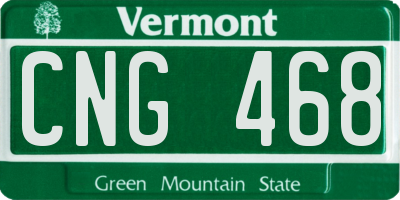 VT license plate CNG468