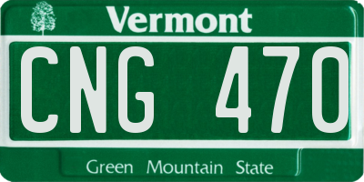 VT license plate CNG470