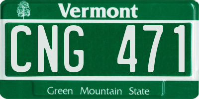 VT license plate CNG471