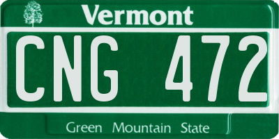 VT license plate CNG472
