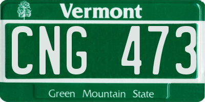 VT license plate CNG473