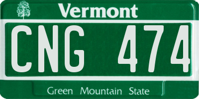 VT license plate CNG474