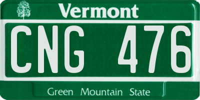 VT license plate CNG476