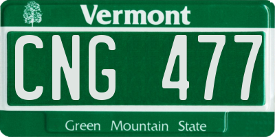 VT license plate CNG477