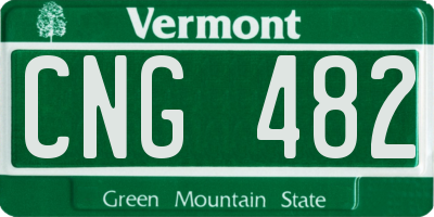 VT license plate CNG482