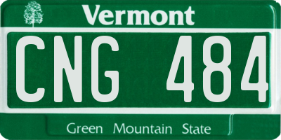 VT license plate CNG484