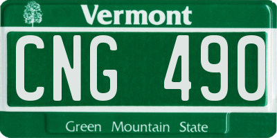 VT license plate CNG490