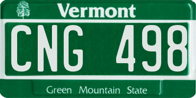 VT license plate CNG498